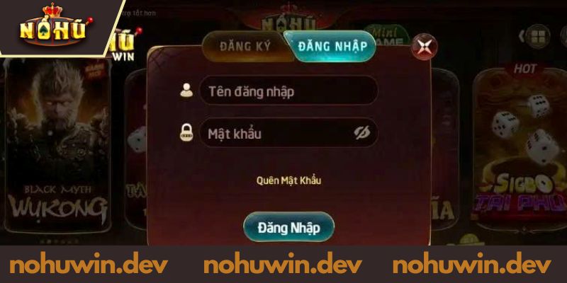 Lỗi thường gặp khi đăng nhập NOHUWIN