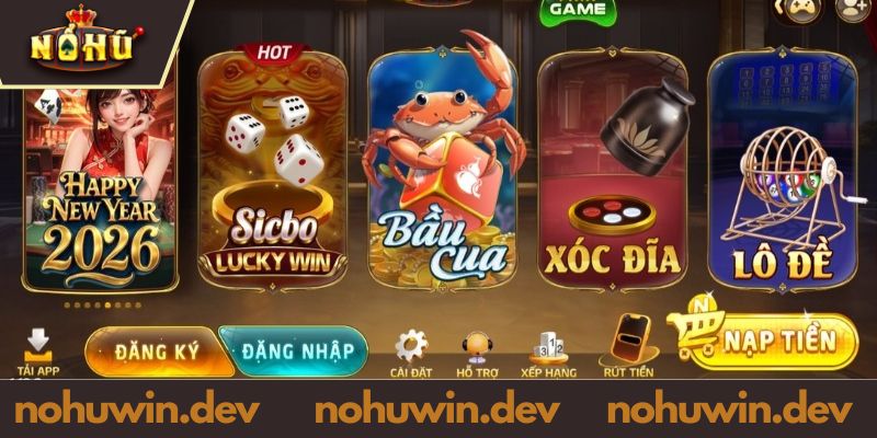 Tổng quan về sảnh game bài NOHUWIN cực hot